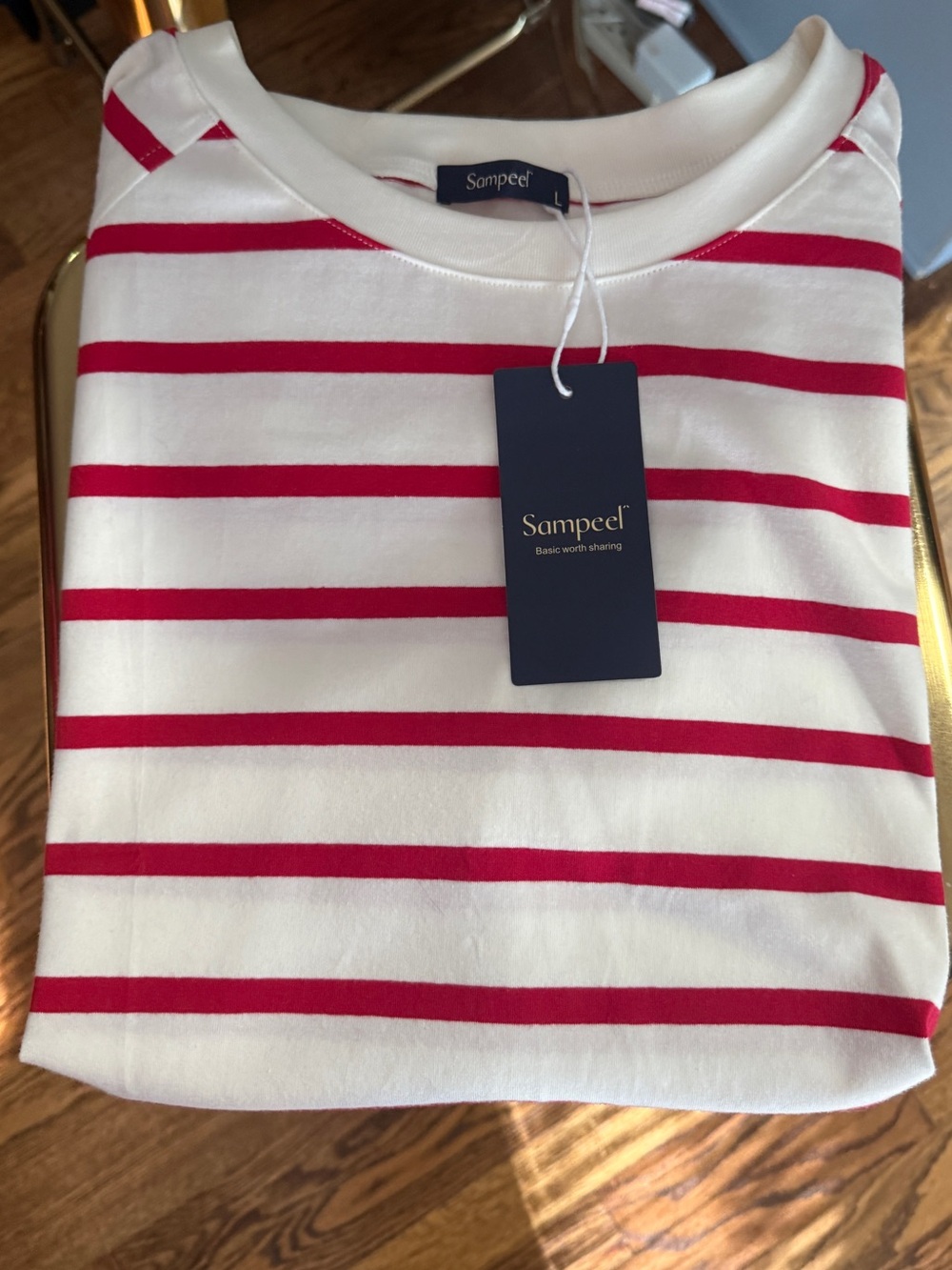 NWT red and white top